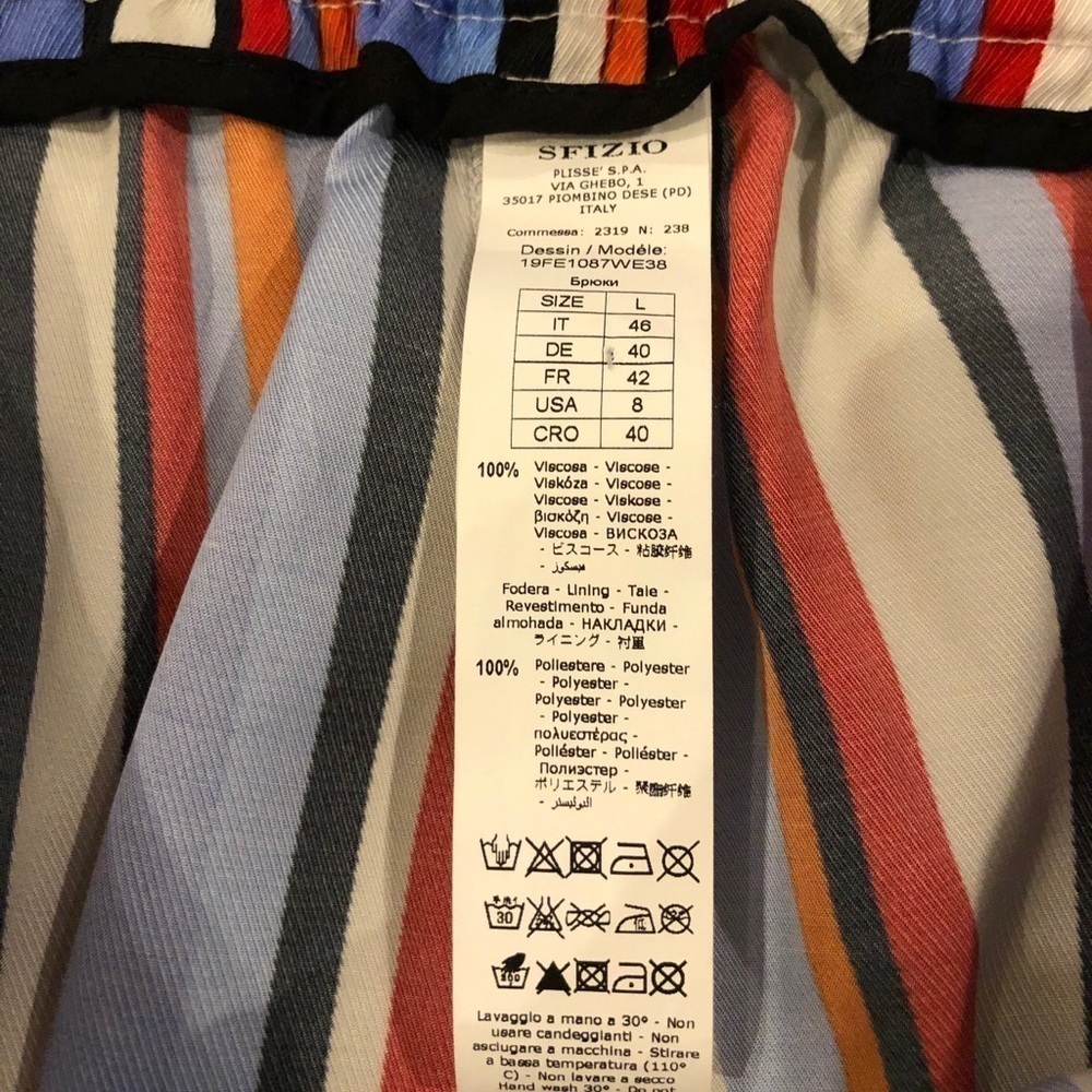Striped Wide-Leg Palazzo Pants in Multi-Color - Picture 4 of 7